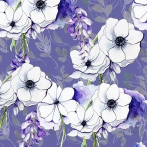 FLOWERS SPRING SUMMER PERIWINKLE BLUE FLWRHT