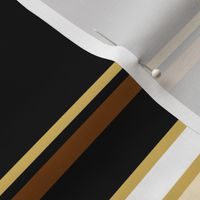 Horizontal Stripes | Black-Cream-White-Chocolate