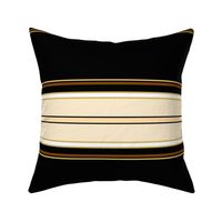 Small Horizontal Stripes | Black-Cream-White-Chocolate
