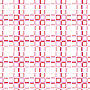 60s mod squares red and pink