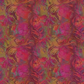 COORDINATE batik marble BACKGROUND TO GOLD ROSES ORANGE PINK CITRUS SUMMER FLWRHT