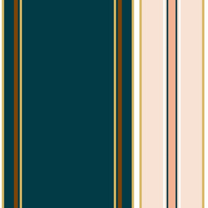 Stripes | Dp Teal-Peach-Blush-White-Chocolate