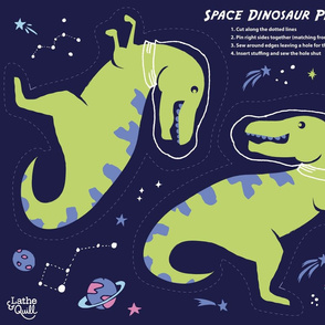 Space Dinosaur Pillow - T-rex