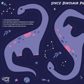 Space Dinosaur Pillow - Brontosaurus