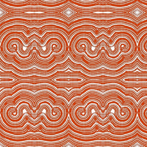 tribal swirl in red