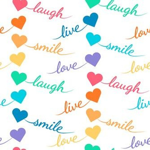 Love, smile, live, laugh