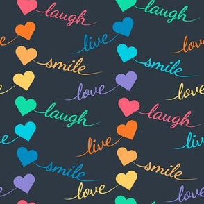 Love, smile, live, laugh