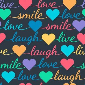 Love, smile, live, laugh 