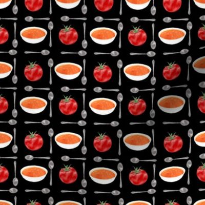 tomato soup tile inverted - black