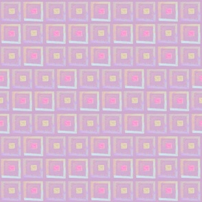 Watercolor Squares - Purple, Pink, Teal
