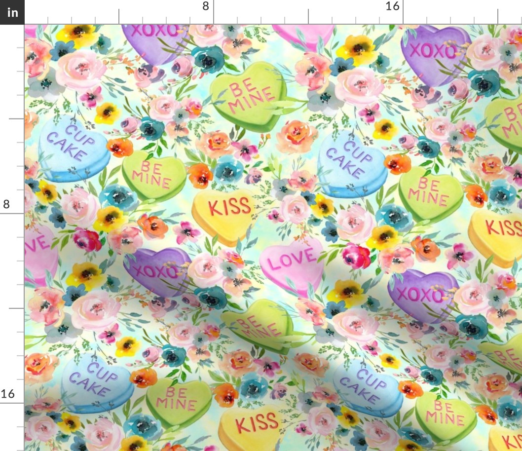 Conversational Hearts Floral 