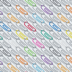 Paper Clips in colors at 50 percent 