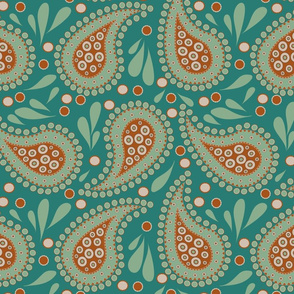 Paisley Teal Design