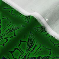 Dragonfly blockprint  Greens - mirrored-