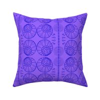 Geometric Blue on violet