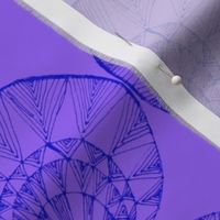 Geometric Blue on violet