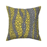 Layered dots in illuminating yellow and ultimate grey. 