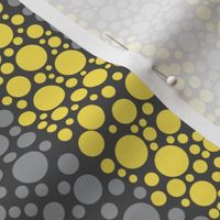 Layered dots in illuminating yellow and ultimate grey. 