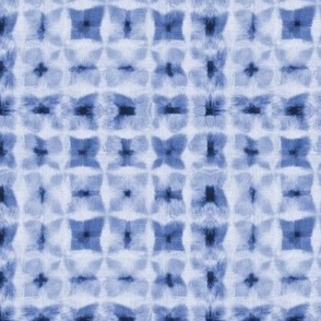 Shibori indigo, blue and white soft squares