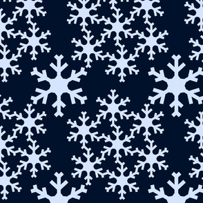 Light blue snowflake seamless pattern