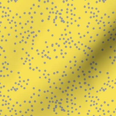 Grey dots on yellow. Confetti