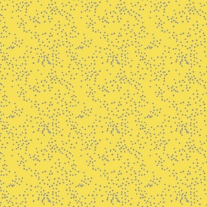 Grey dots on yellow. Confetti