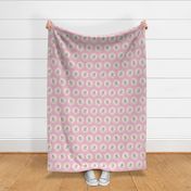 Spring Lambs on Light Pink Gingham Linen - medium scale