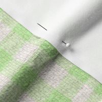 Spring Lamb on Light Green Gingham Linen 18 inch square