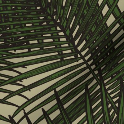 Green Tropical Palm Fronds