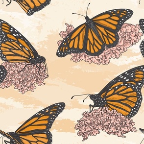 Golden Monarchs & Milkweed