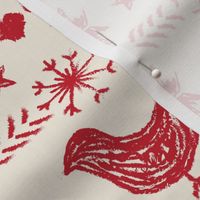 Red Rustic Nordic Holiday Pattern