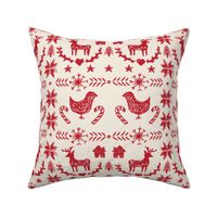 Red Rustic Nordic Holiday Pattern