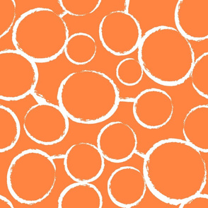 Freehand Chalk Circles Orange White