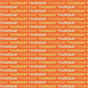 Thursday Weekday Orange Small