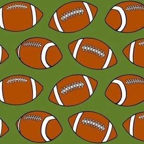 footballs - leaf green