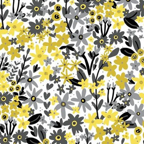 Garden Gems (Yellow and Gray)