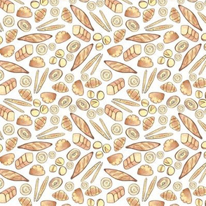 Breakfast small pattern white background