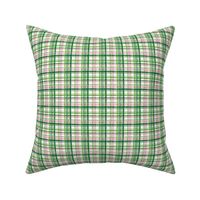 (extra small scale) Irish Plaid - Watercolor with pink - St Patricks Day C20BS