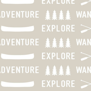 (jumbo scale) explore wander adventure on beige || adventure camp C20BS