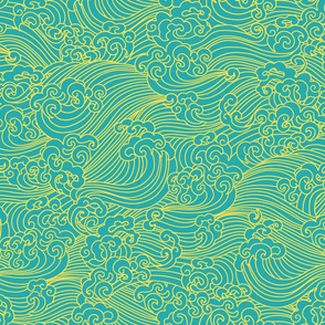 WAVES GOLD TURQUOISE