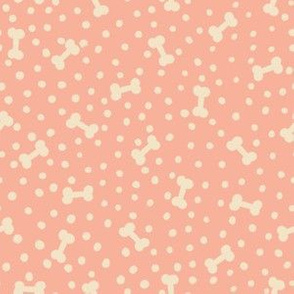 poodle dots bones pink