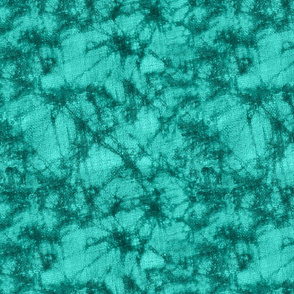 Vernal-Batik Tie Dye Crackle- Woven Texture- Teal- Regular Scale