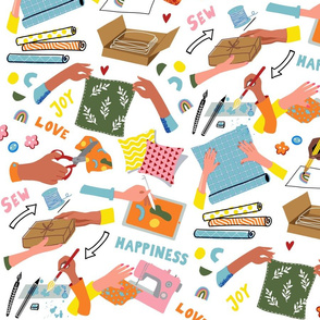 spoonflower packaging  happy community