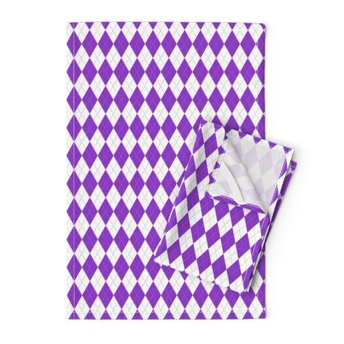 Purple and White Argyle