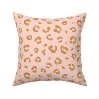 Little spotted leopard dreams panther animal print trend design cinnamon ochre blush beige LARGE