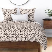 Little spotted leopard dreams panther animal print trend design creme ivory black LARGE