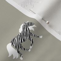 The minimalist zebra wild animals cameo green black and white