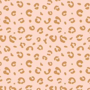 Little spotted leopard dreams panther animal print trend design cinnamon ochre blush beige