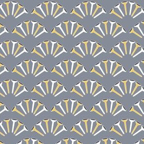 golf tee fans gray_ yellow and white