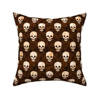 Happy Skulls in Rusty Orange